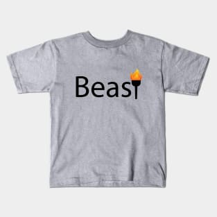 Beast artistic typography design Kids T-Shirt